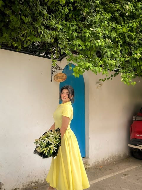 Solara Lemon Yellow Dress