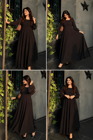 Espresso Square Neck Maxi Dress