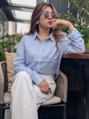 Classic blue Stripe Shirt