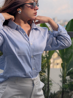 Classic blue Stripe Shirt