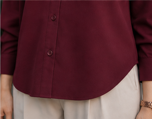 Burgundy Classic Button-Down Shirt