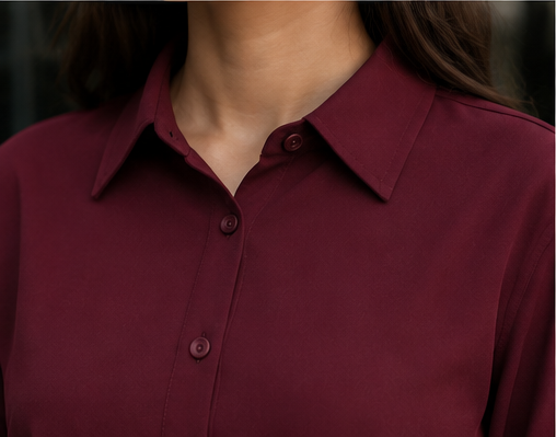 Burgundy Classic Button-Down Shirt