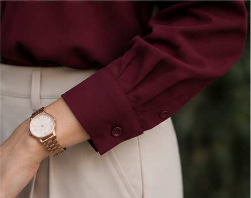 Burgundy Classic Button-Down Shirt
