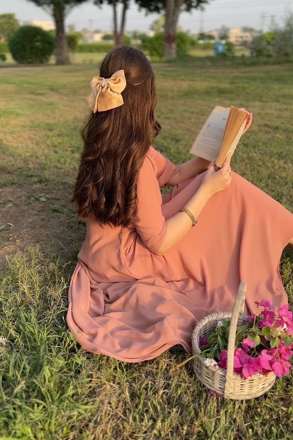Rosette Wrap Maxi Dress