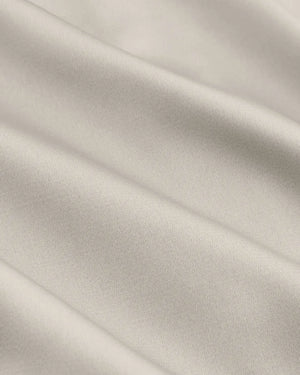Cream Satin Nipped-Waist Shirt