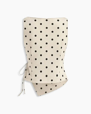 Coco Polka Dot Ruched Top