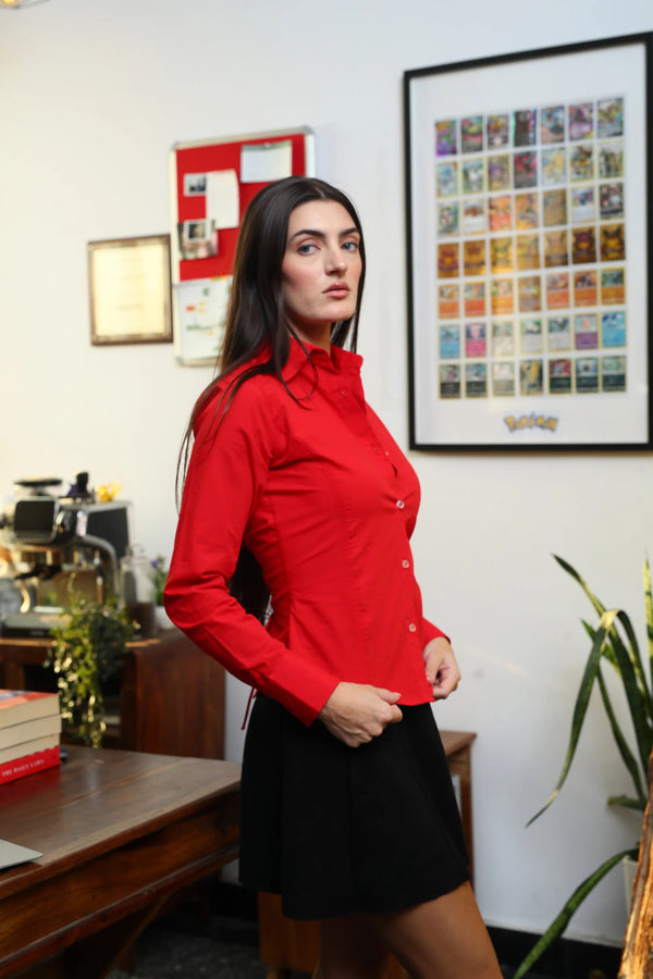 Scarlett Women's Red Fitted Shirt