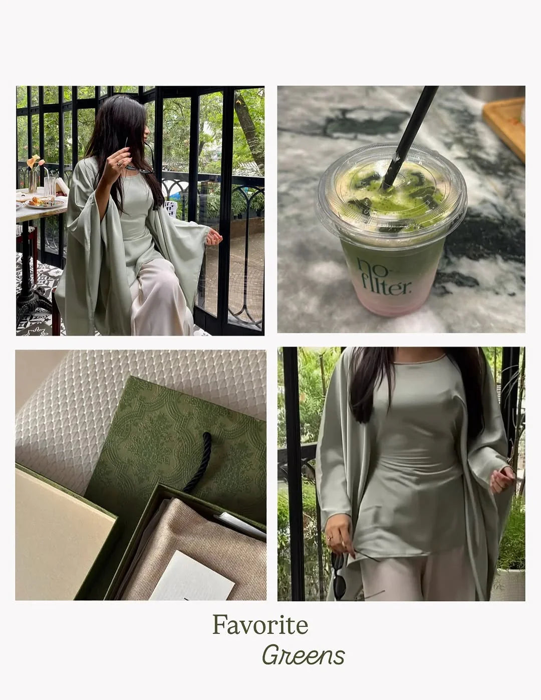 Saga Green Butterfly Top