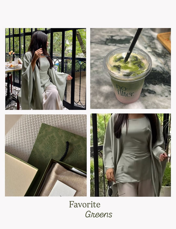 Saga Green Butterfly Top