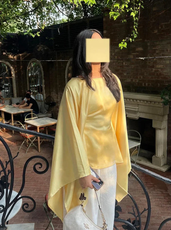 Butter Yellow Butterfly Top