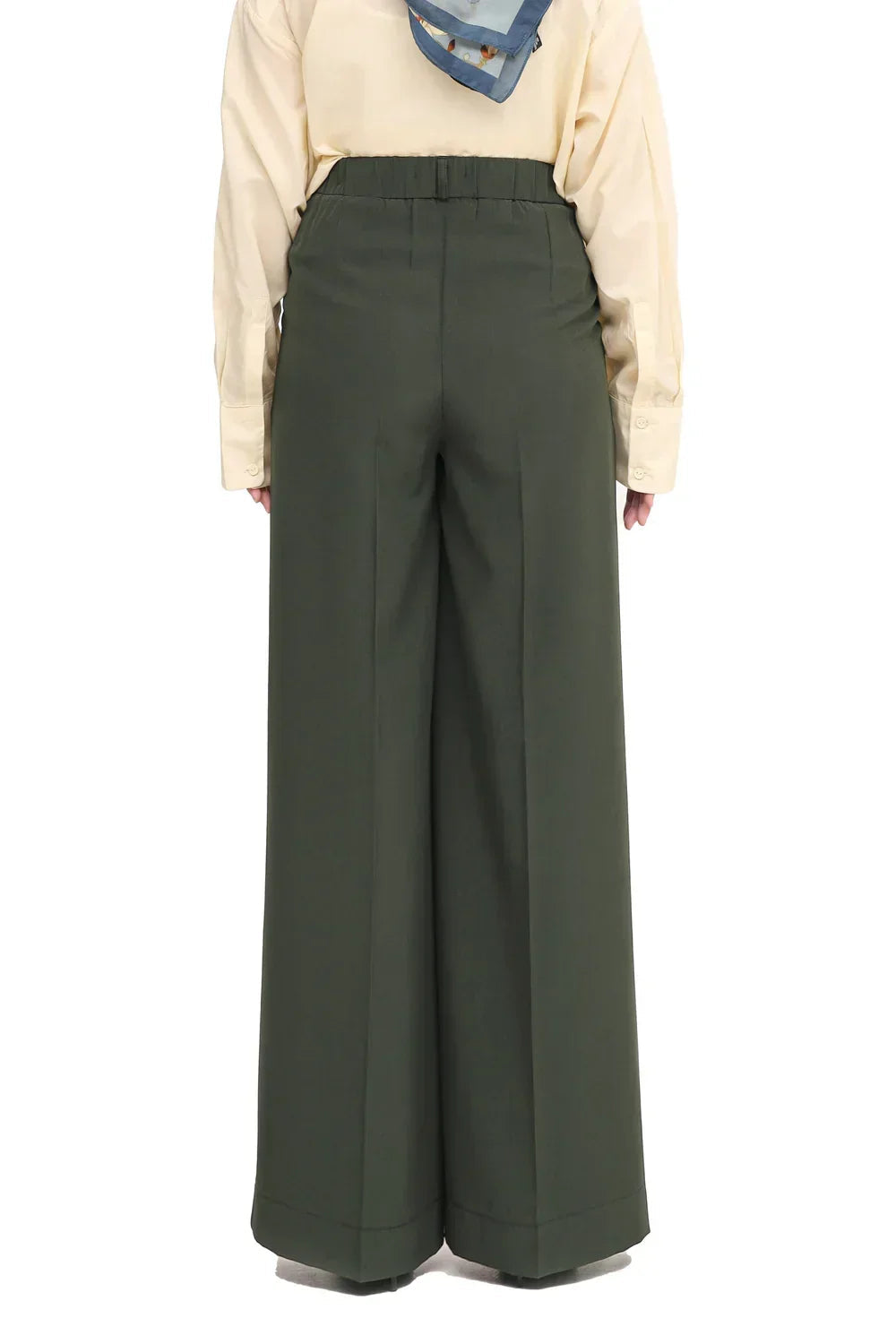 Brown Wide Leg Pleated Trouser
